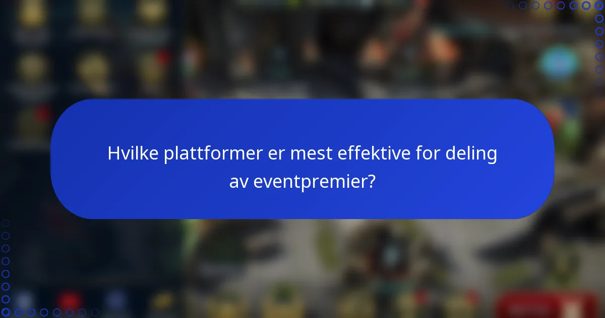 Hvilke plattformer er mest effektive for deling av eventpremier?