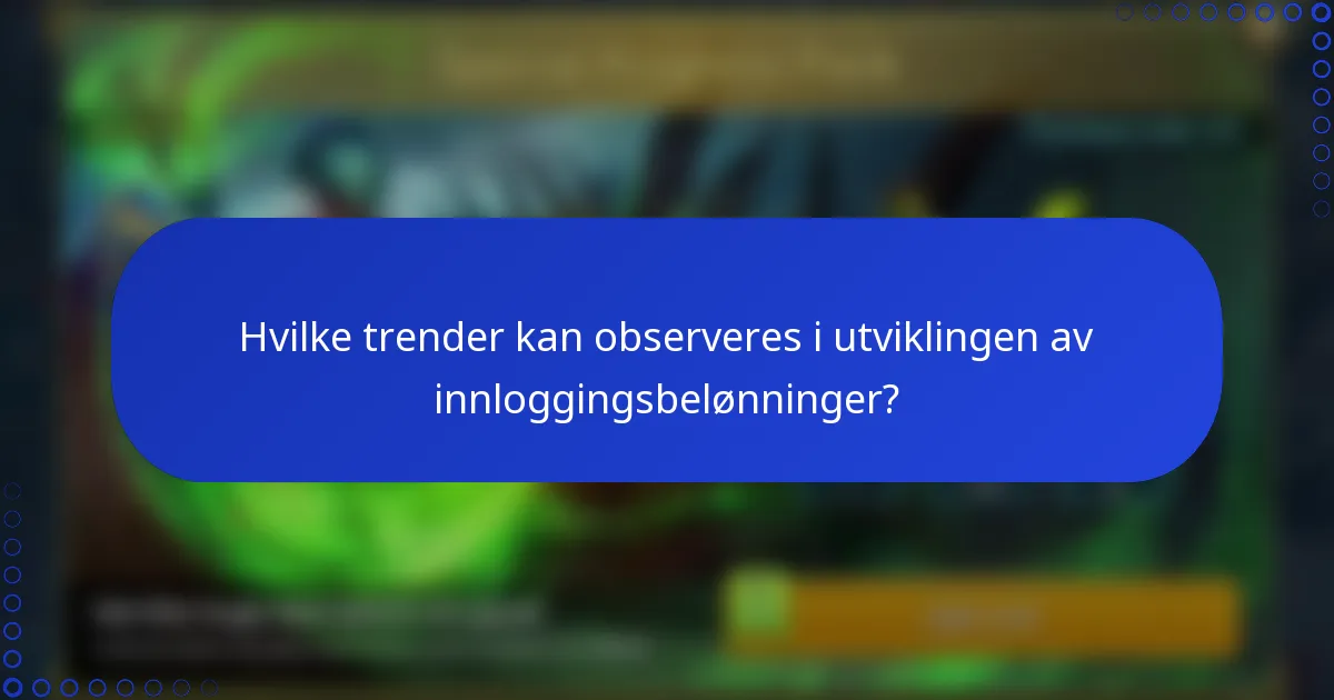 Hvilke trender kan observeres i utviklingen av innloggingsbelønninger?